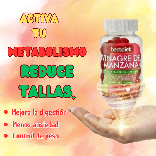 Apoyo Digestivo y Energía Natural-Sup.Gomitas de Vinagre de Manzana.